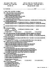 Đề thi kiểm tra chuyên đề lần 4 môn Sinh học Lớp 11 - Mã đề 132 - Năm học 2018-2019 - Trường THPT Liễn Sơn